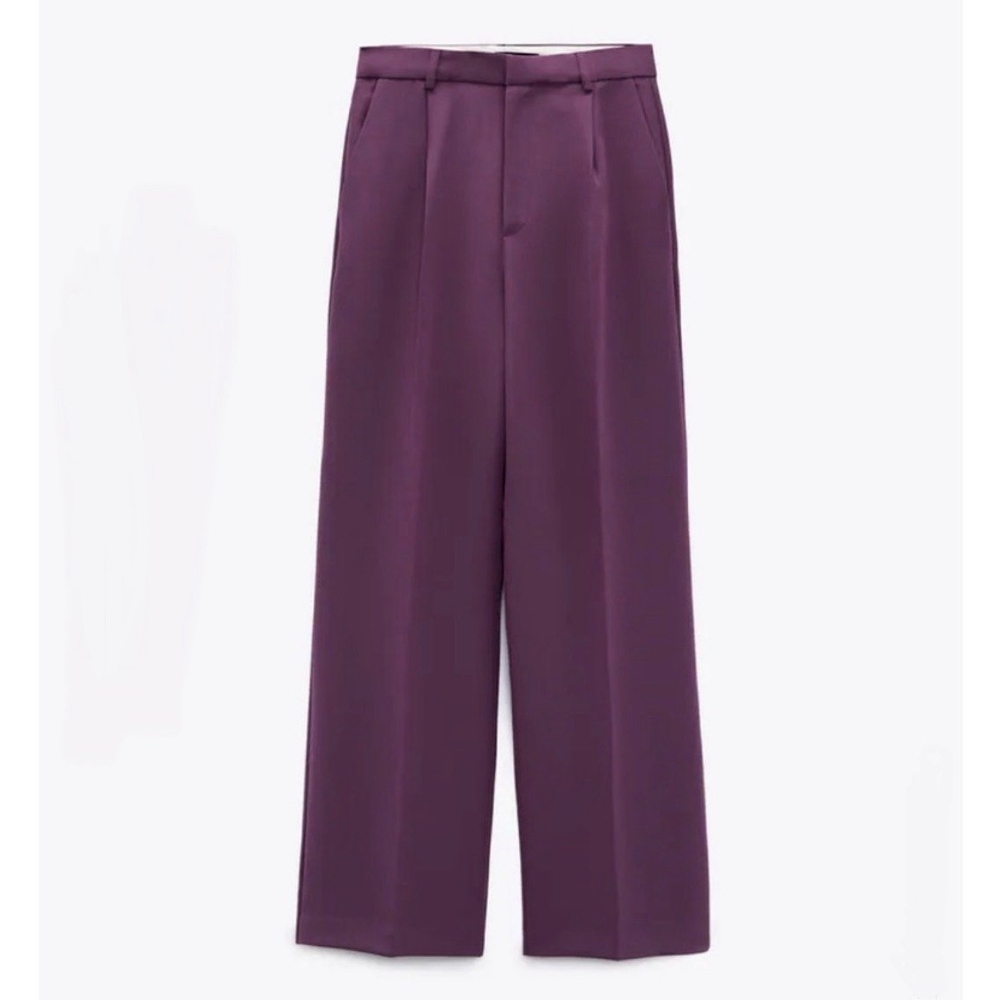 Zara Women's Purple Straight Leg Pants
